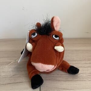 NEW VTG Disney Store Sound Talking Pumbaa Bean Bag Plush *No sound* LION KING